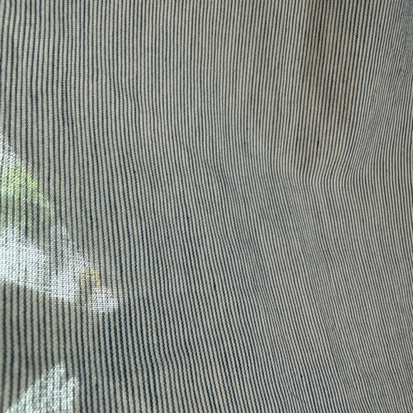 NWT New Direction Blue and White Striped Short Sleeve Shirt - Picture 7 of 7